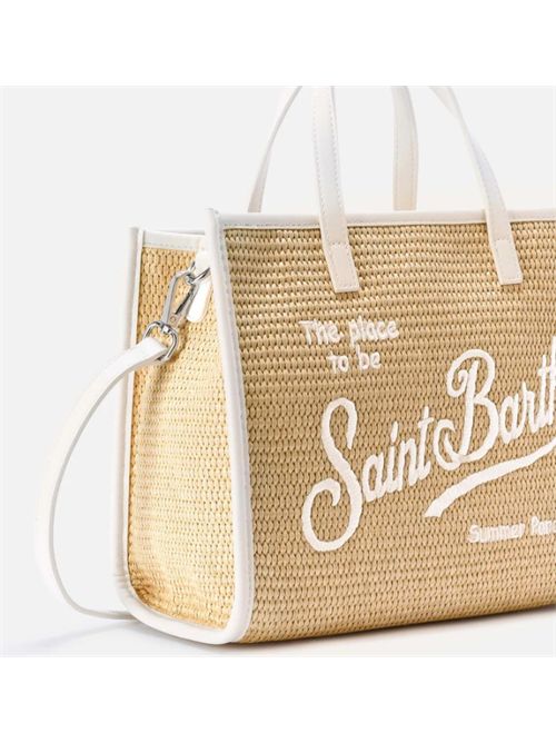 Borsa Vivian medium effetto paglia con logo bianco ricamato MC2 SAINT BARTH | VVID001/00200L